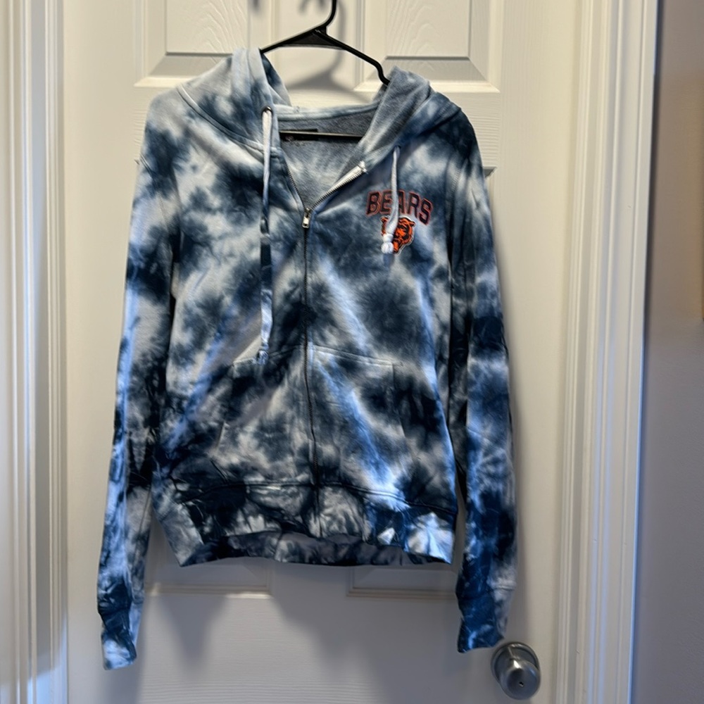 Chicago Bears tie dye zip up hoodie women small